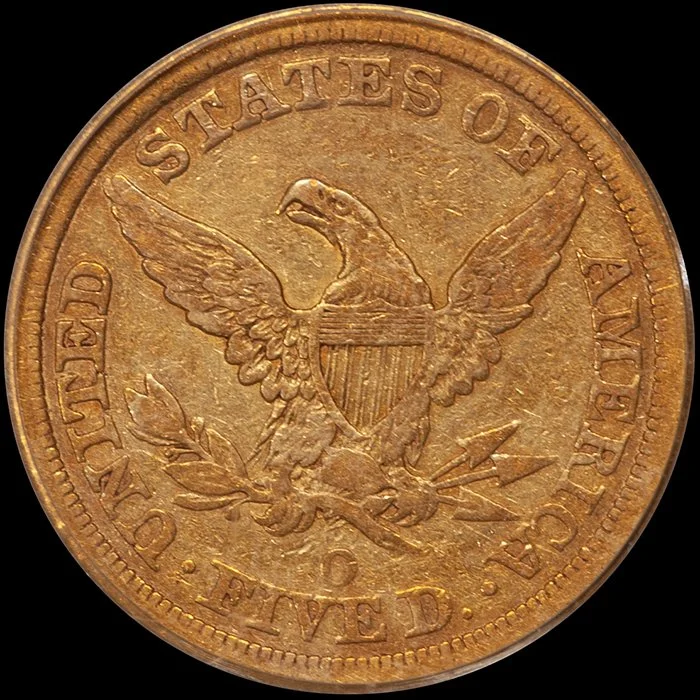 Half Eagle. 1847-O New Orleans $5 gold coin. PCGS VF25.