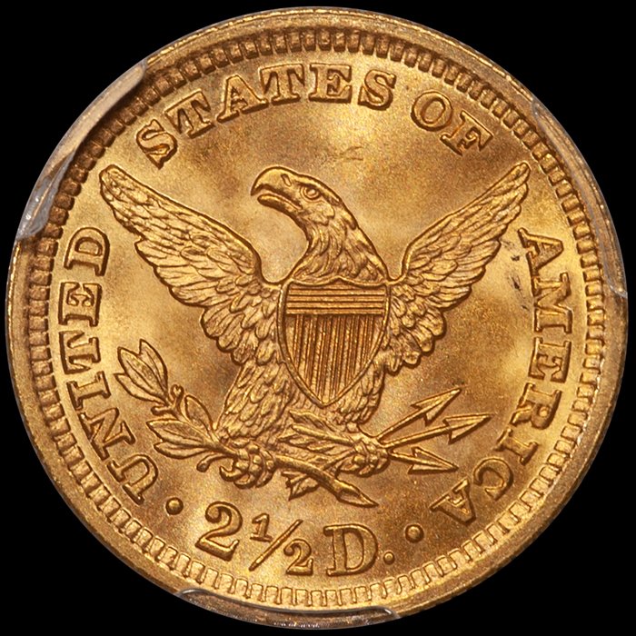 Quarter Eagle. 1899 $2.50 gold coin. PCGS MS67.