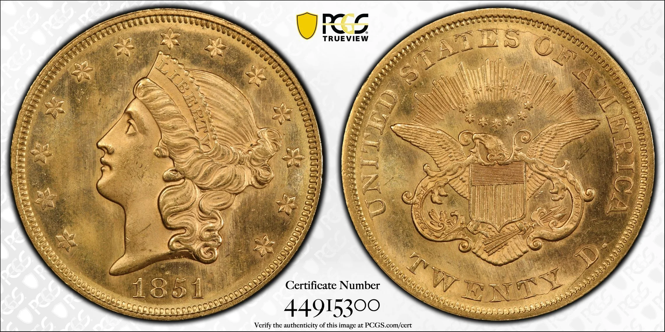 DWN Sells the Finest Known 1851 Double Eagle Rare Gold