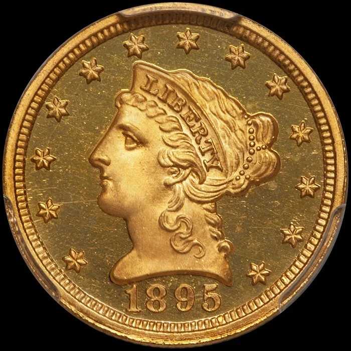 Quarter Eagle. 1895 Proof $2.50 gold coin. PCGS PR67DCAM CAC.