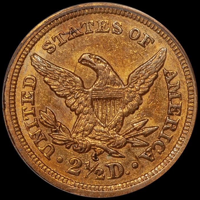 Quarter Eagle. 1841-C Charlotte $2.50 gold coin. PCGS AU58 CAC.