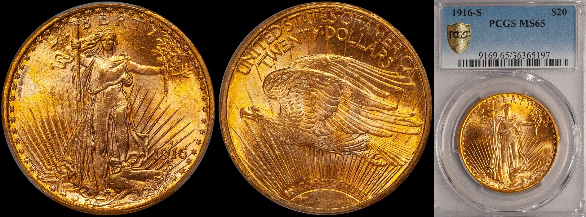 JUST ADDED - $20.00 - 1916-S PCGS MS65