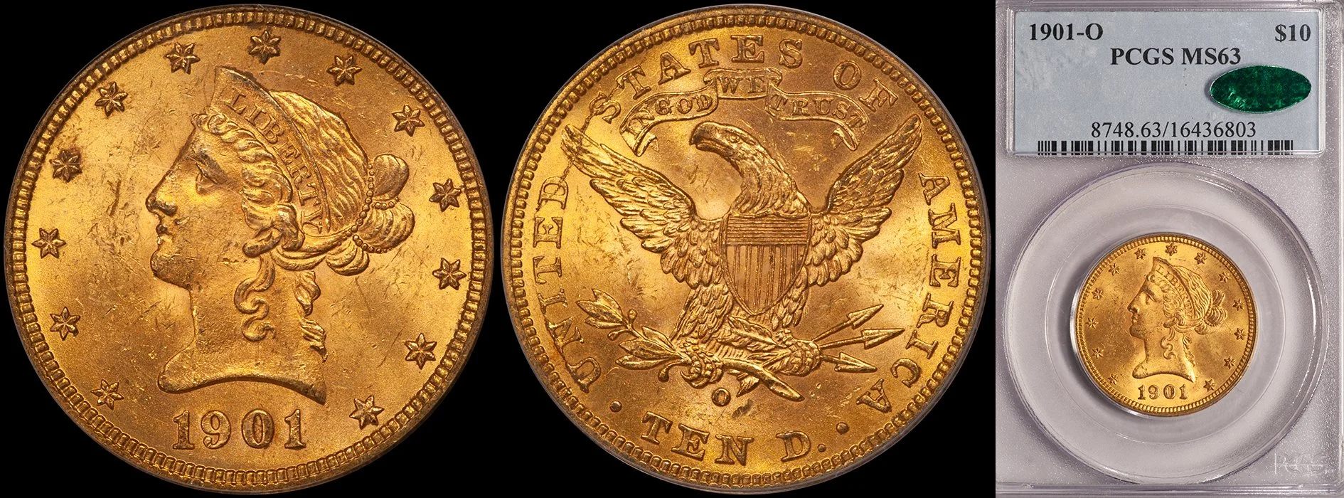 ON HOLD - $10.00 - 1901-O PCGS MS63 CAC