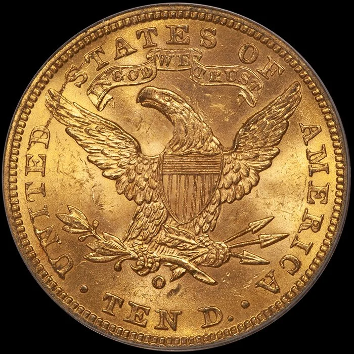 Eagle. 1901-O New Orleans $10 gold coin. PCGS MS63 CAC.
