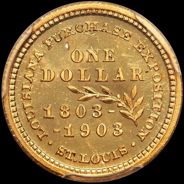 Gold Dollar. 1901 Proof LA Purchase, McKinley $1.00 gold coin. PCGS PR65CAM.