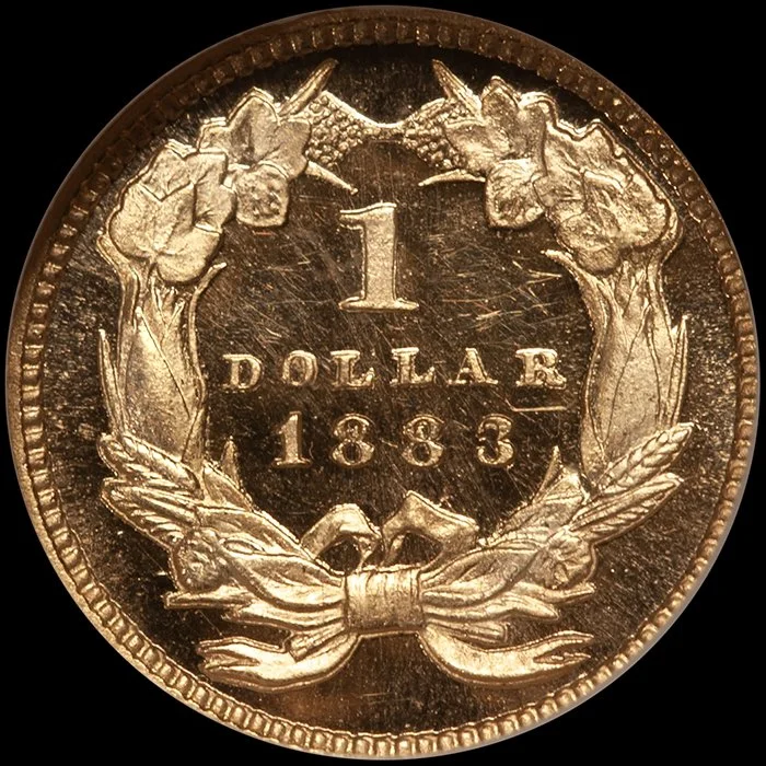 Gold Dollar. 183 $1 gold coin. NGC PR63CAM CAC.
