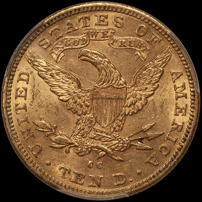 Half Eagle. 1892-CC Carson City $5 gold coin. PCGS MS60 CAC.
