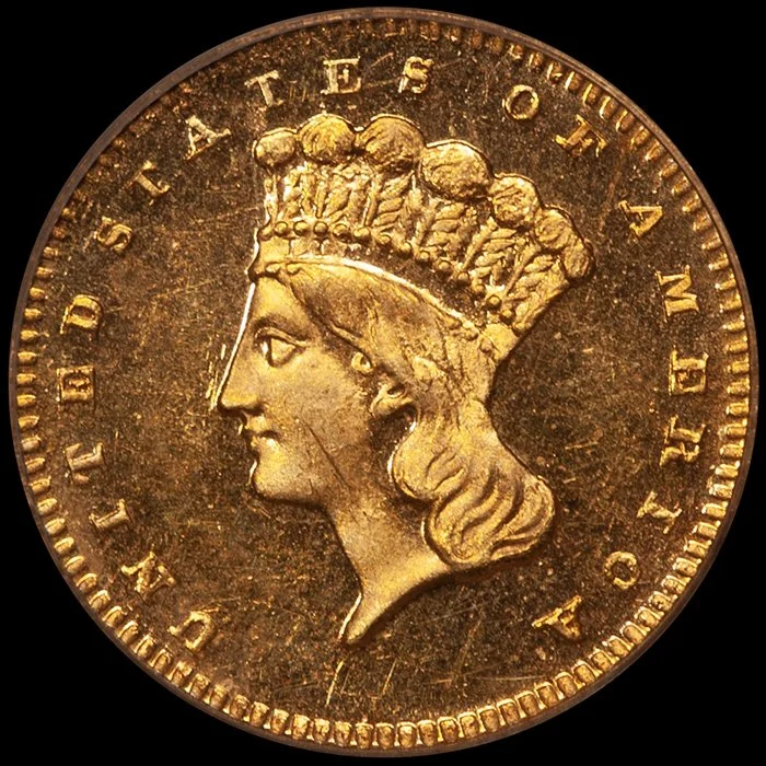 Gold Dollar. 1879 gold dollar. PCGS PR64CAM CAC.