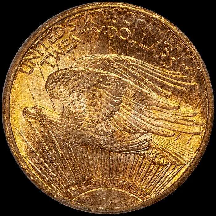 Double Eagle. 1916-S San Francisco $20 gold coin. PCGS MS65.