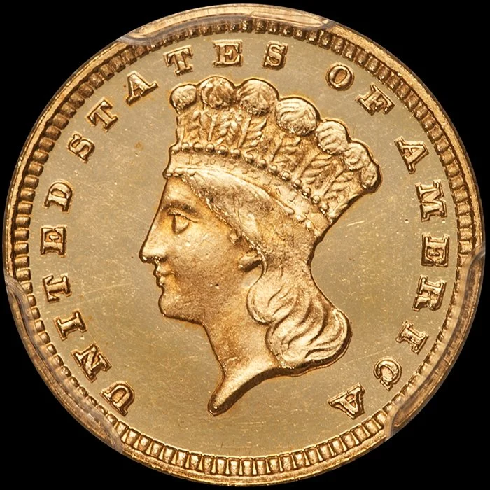 Gold Dollar. 1882 $1 gold coin. PCGS PR66DCAM.