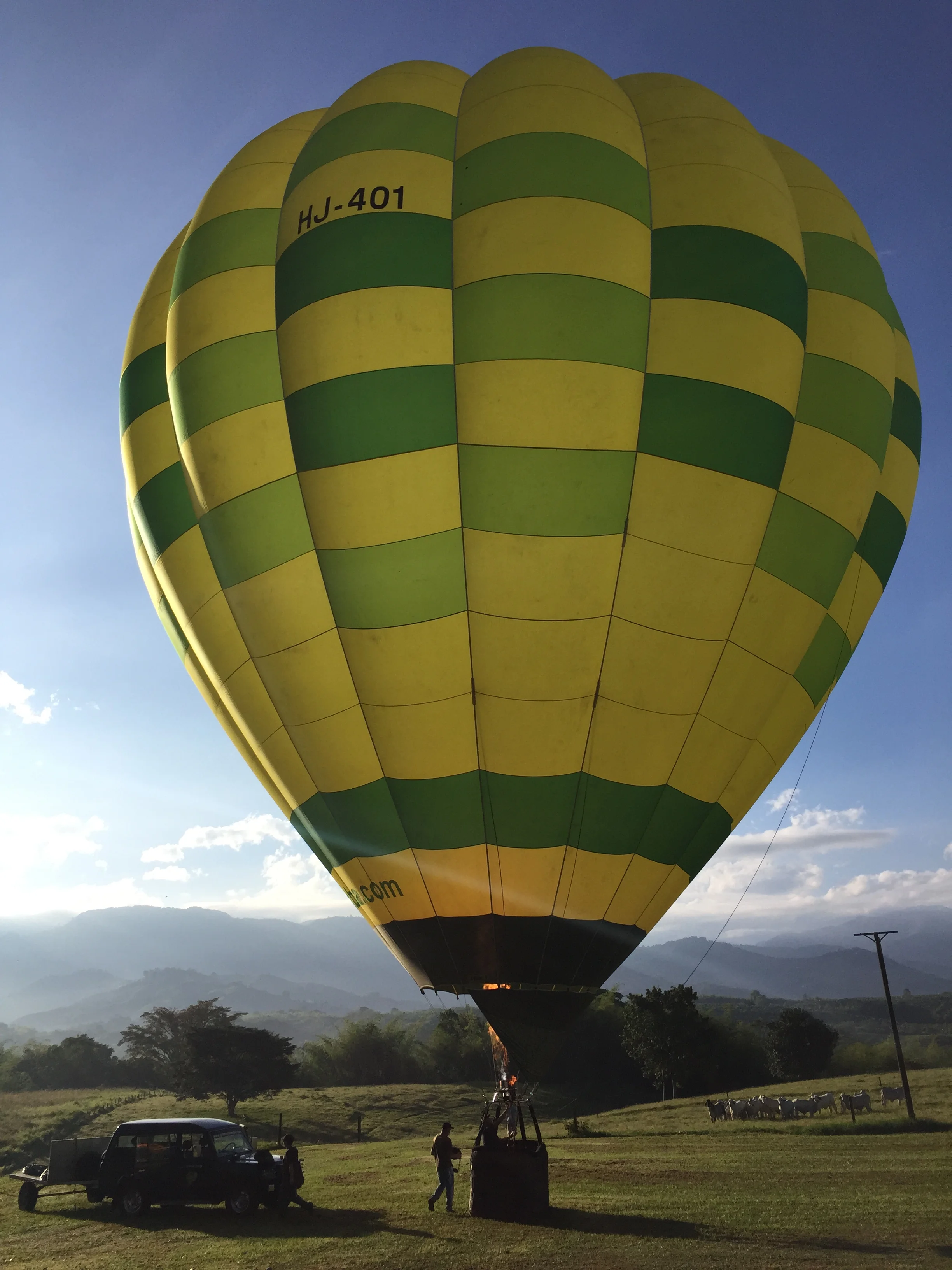 A hot air balloon ride offers guests a unique perspective of the Hacienda & surrounding countryside