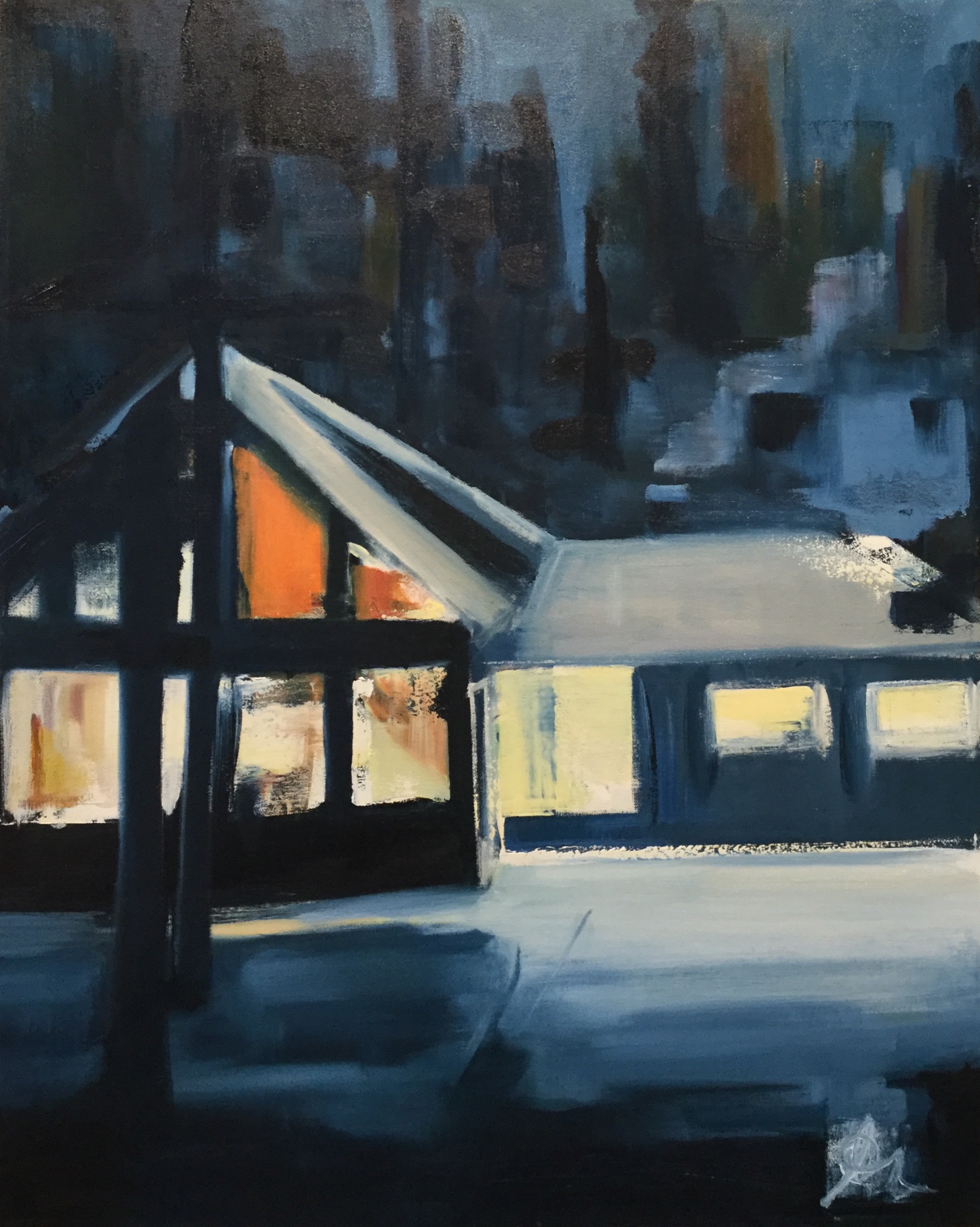 The Cabin: 16" x 20", Oil on canvas, SOLD