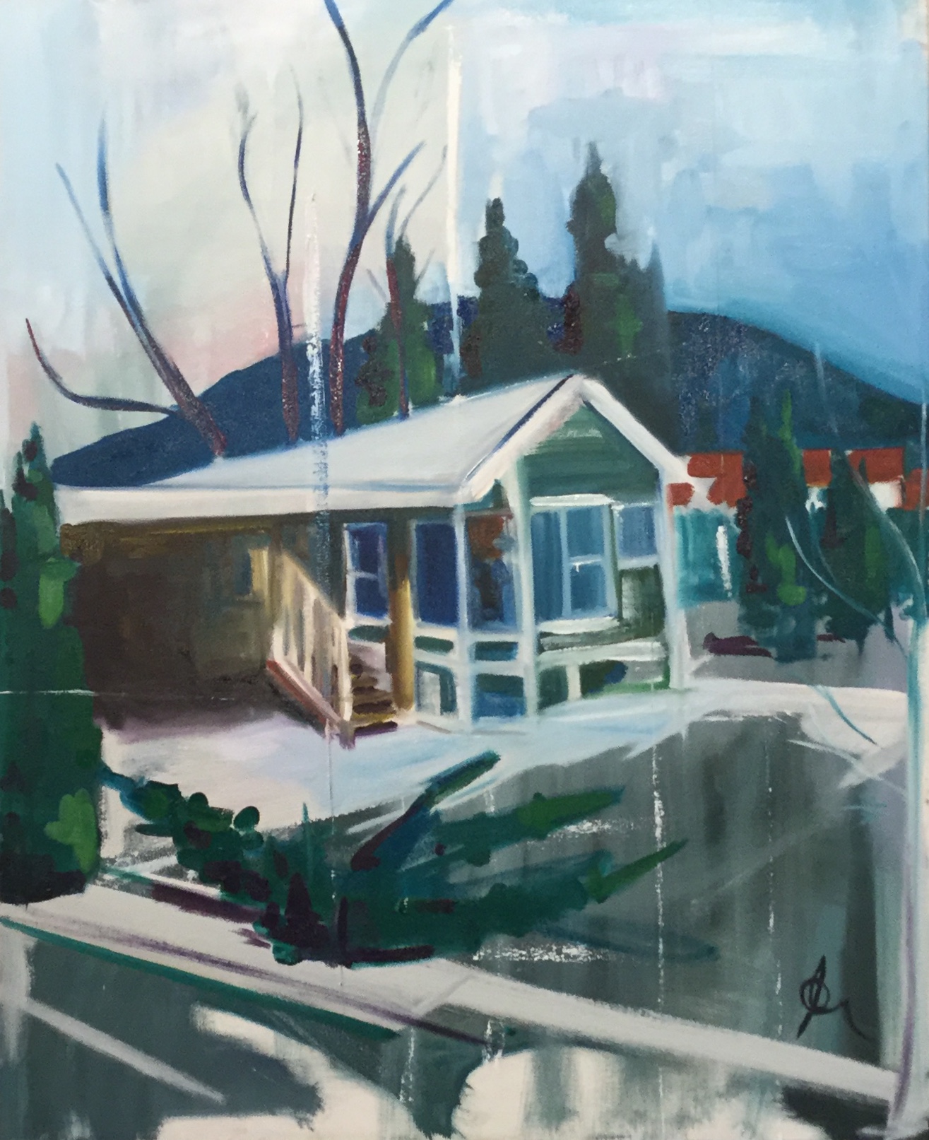 Cabin Two: 16" x 20", oil on canvas, SOLD