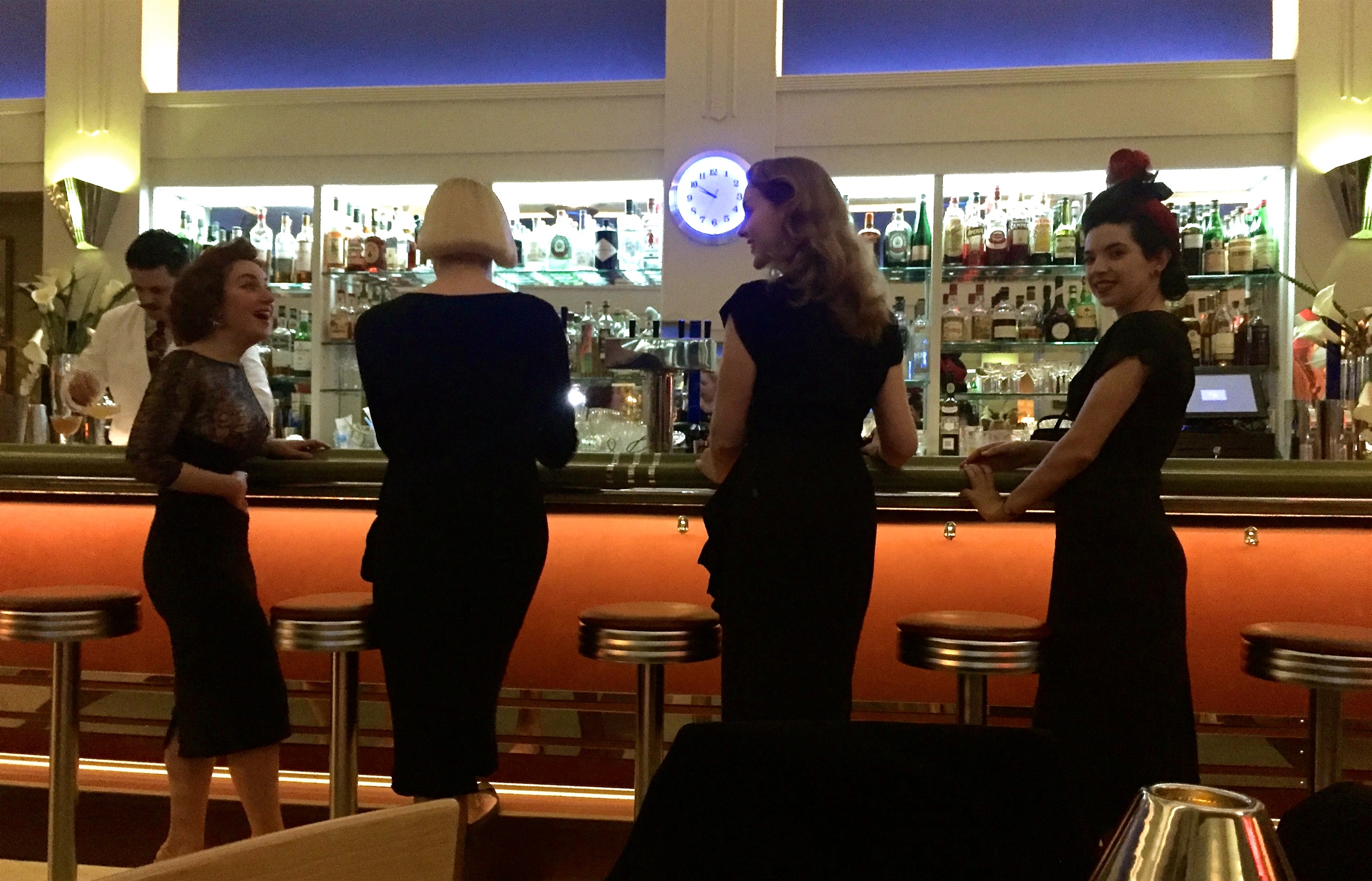 The ladies wait for their drinks