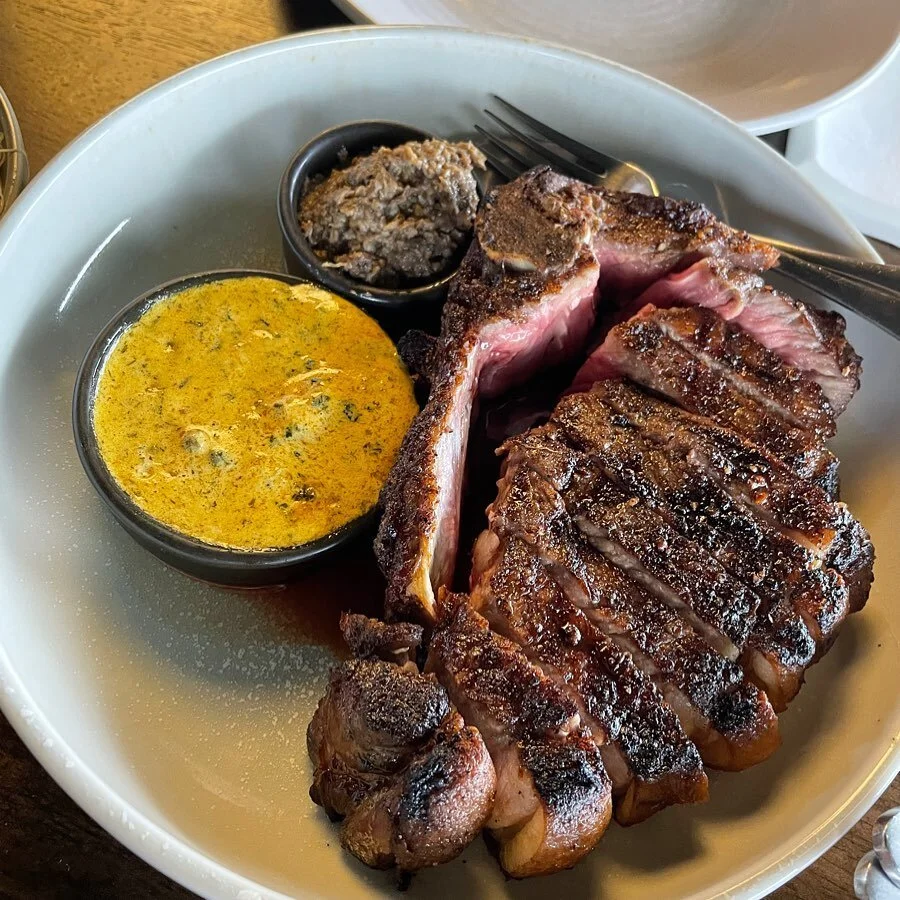 Mr @southwestfoodbible reckons he could eat a whole one of these juicy, @ameliaparkrestaurant giant steaks all by himself... but then there would be none for me!