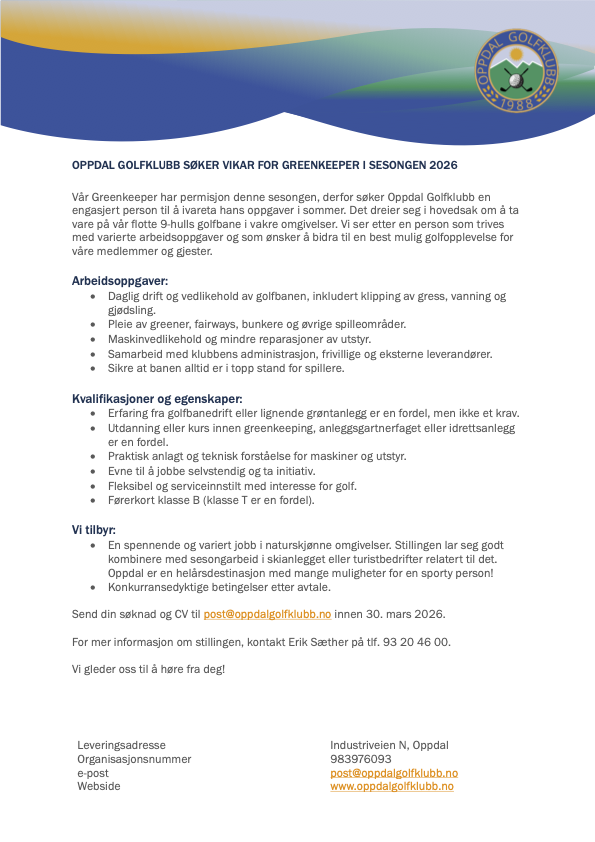 Oppdal_Golfklubb_Greenkeepervikar_Utlysning_2026.png