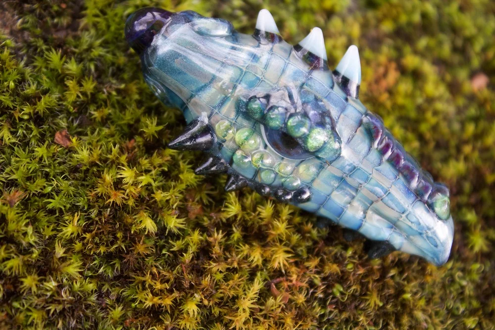 Glass Dragonhead Necklace