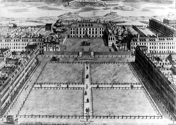 Southampton House in Bloomsbury, the home of Henry Wriothesley, which now only survives in street names like Southampton Row & Southampton Place.