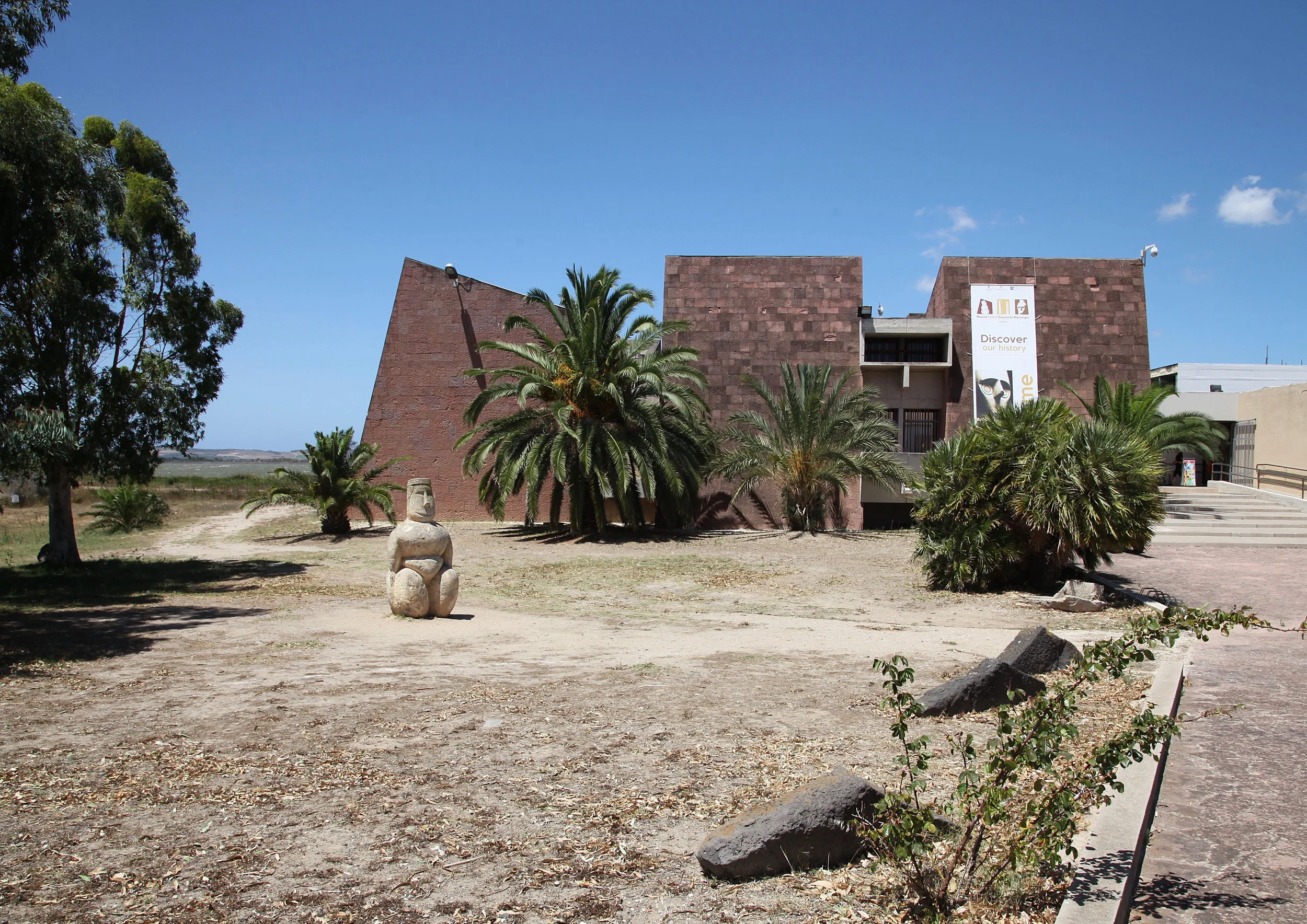 The small Museum at Cabras which holds some of the statues from Mont'e Prama (the others may be seen in Cagliari).