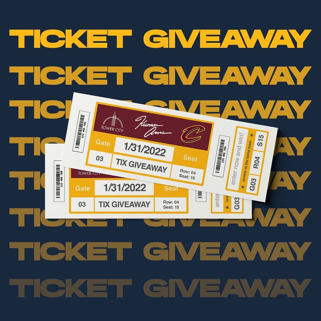 🏀 CAVS TICKET GIVEAWAY 🏀

I&rsquo;&rsquo;m pumped to partner with @towercitycle on a hometown giveaway! Super proud of everything going with the city and its always been about giving back. 

One winner will get TWO tickets to this Monday&rsquo;s ga
