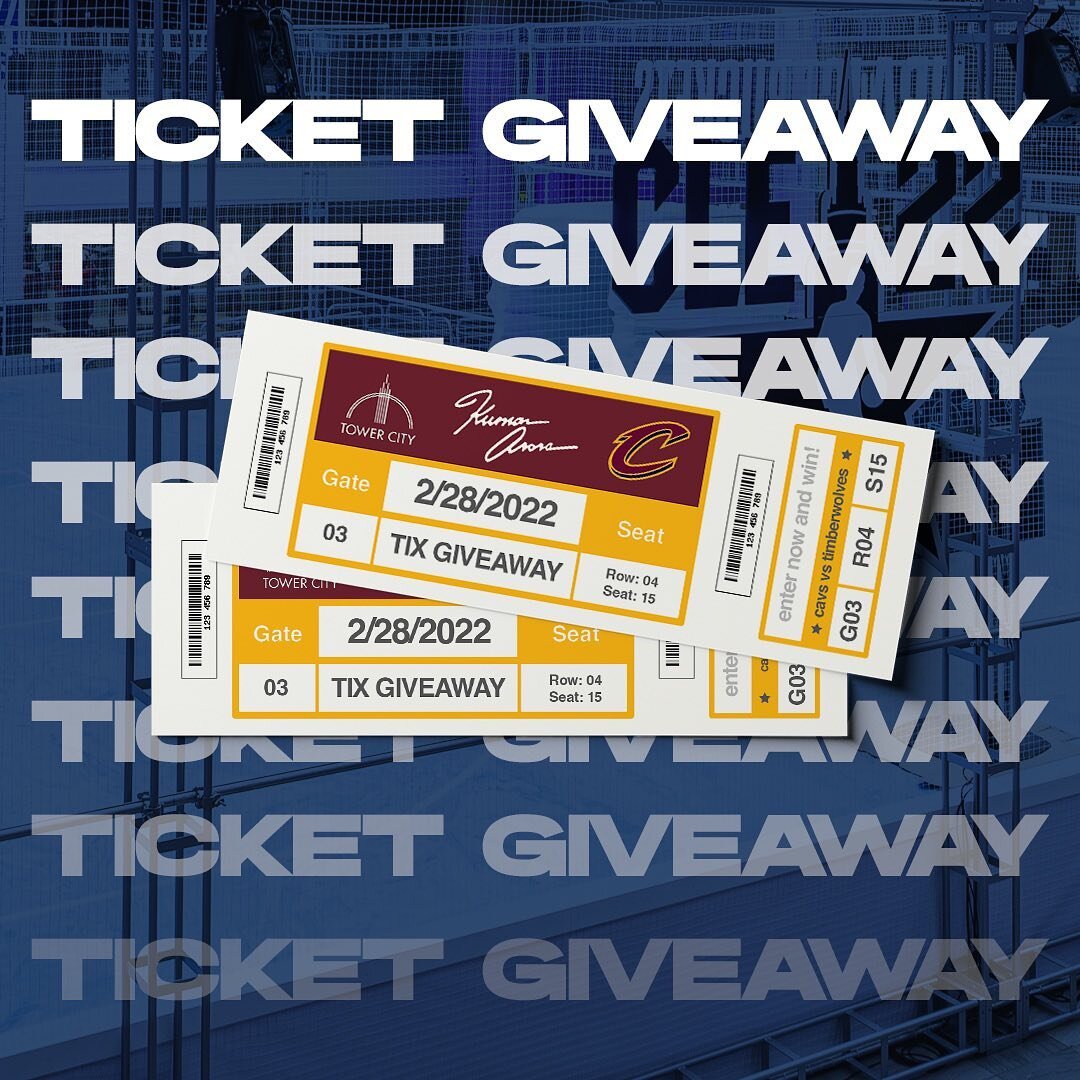 ⭐ CAVS TICKET GIVEAWAY X2 ⭐

To kick off All Star Weekend, I&rsquo;m back with @towercitycle for a MASSIVE giveaway! We&rsquo;re coming together to gift one winner a bunch of amazing CLE items &mdash; TWO tickets to 2/28 @cavs game against the Timber