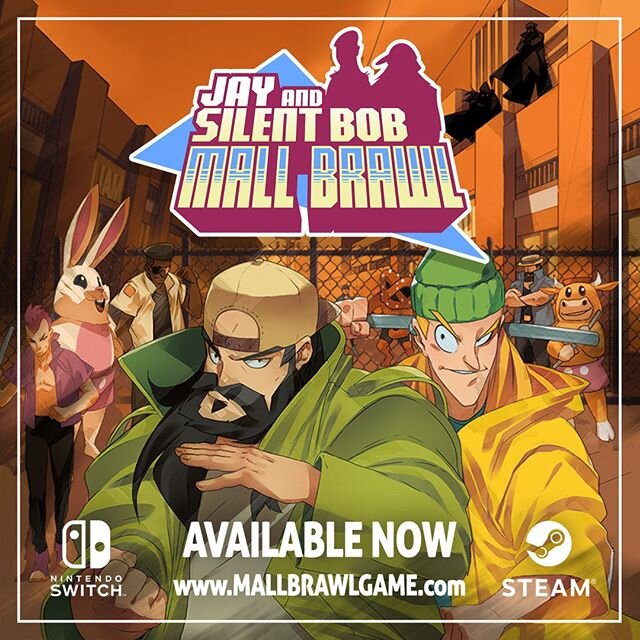 Snootchie Bootchies, little nootchies! Jay and Silent Bob: Mall brawl is NOW available on Steam, and Switch ⁠ 👇⁠
www.mallbrawlgame.com⁠
⁠
NES 👉 https://tinyurl.com/y5gpo7z6⁠
Steam 👉 https://tinyurl.com/rkceqrg⁠
Switch 👉 https://tinyurl.com/y74tc6