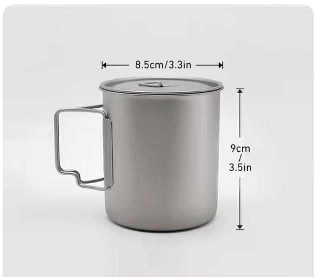Titanium Bikepacking Mug 420ml  BarYak | Bikepacking Carrying Systems