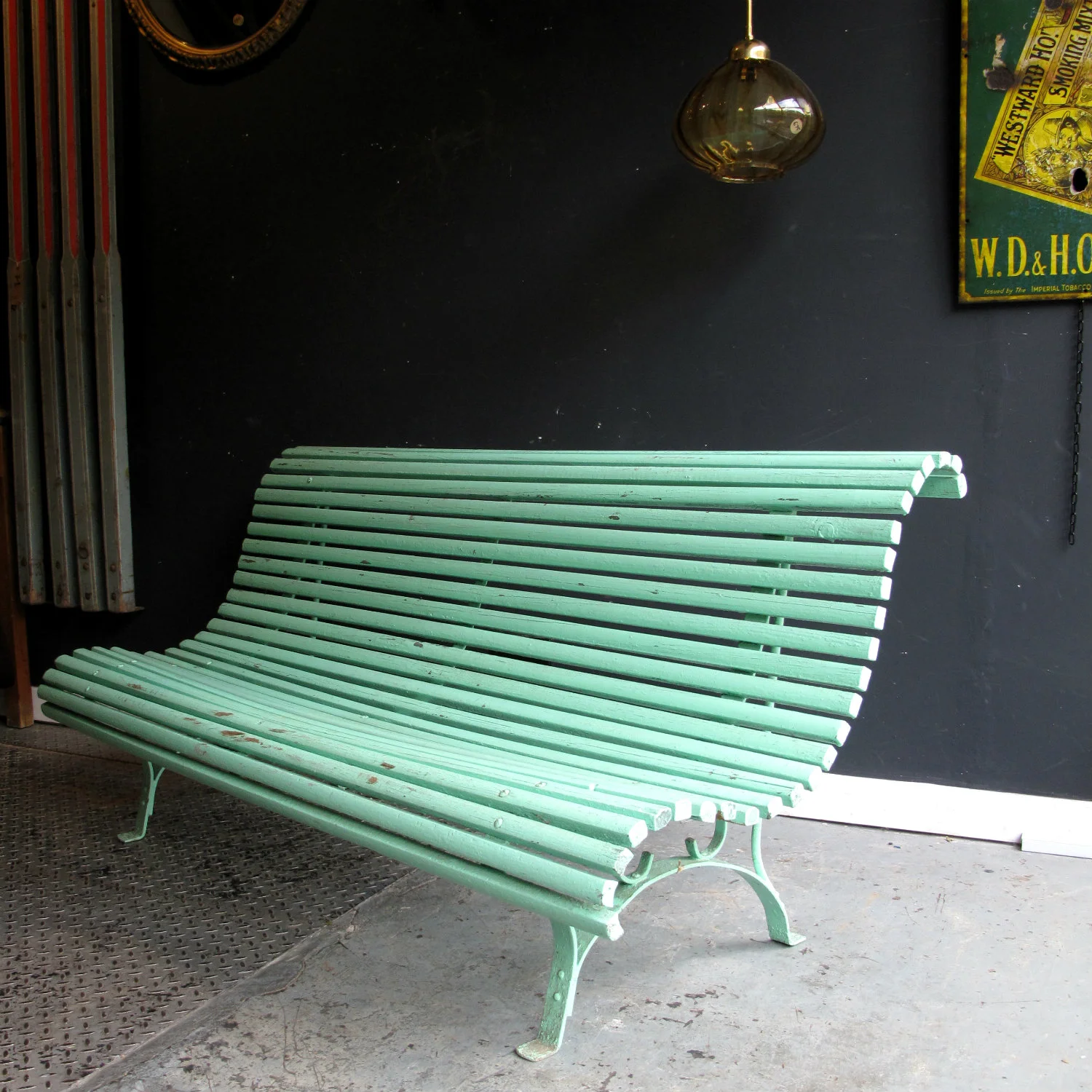 This bench would have originally been installed in the town square...
