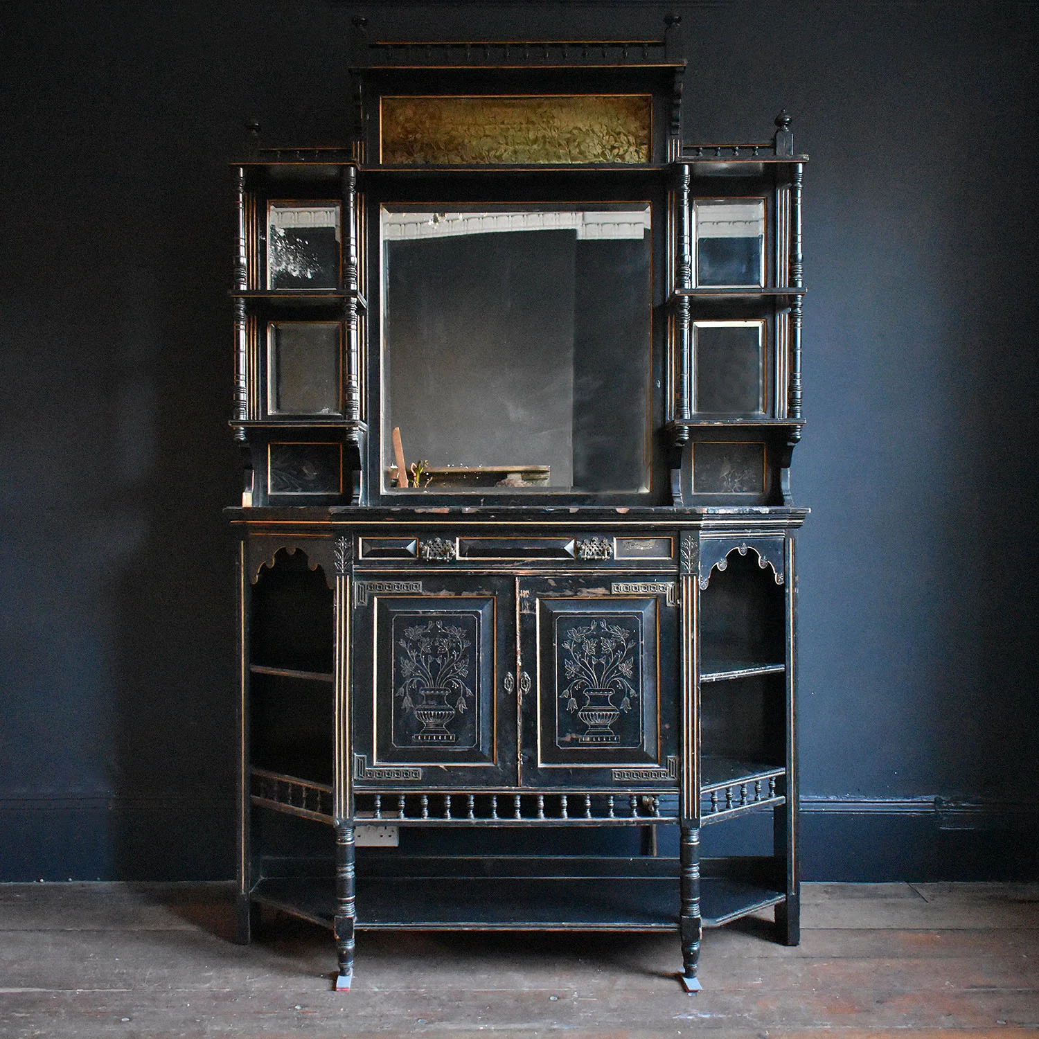 Victorian Aesthetic Movement Ebonised Cabinet 