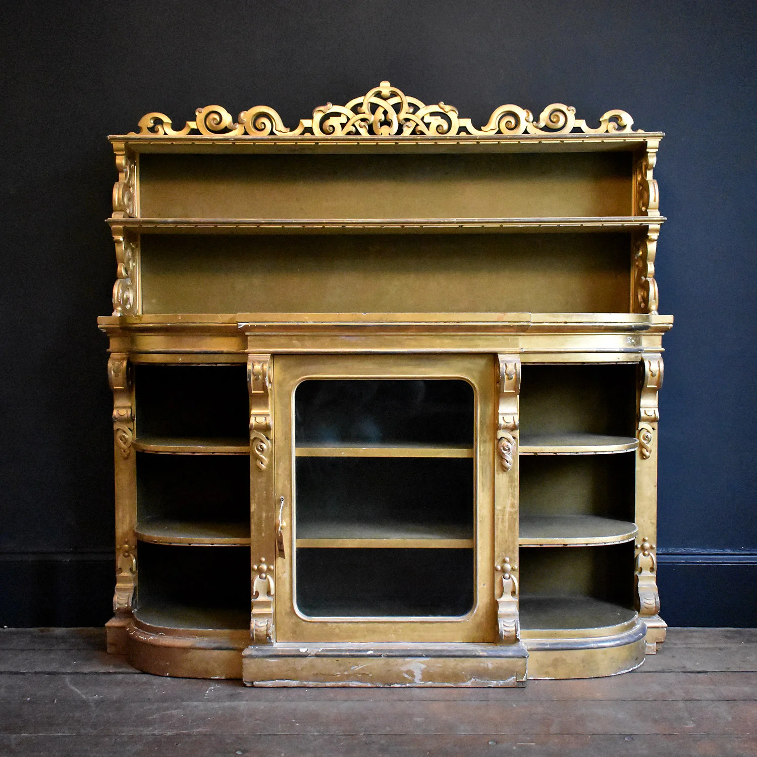 19th Century Gilt Gesso Jewellers' Display Cabinet