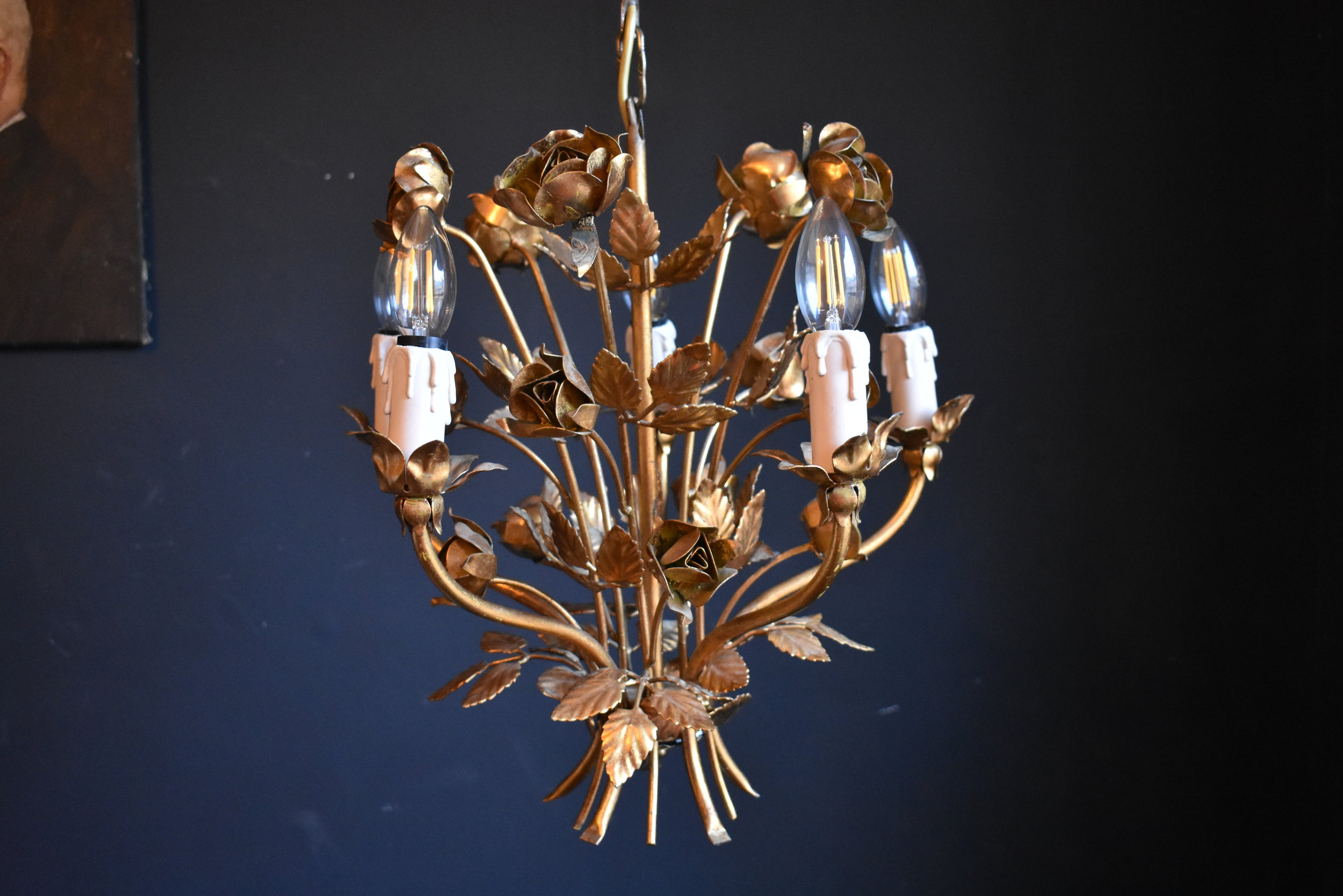 Naturalistic Gilt Chandelier 