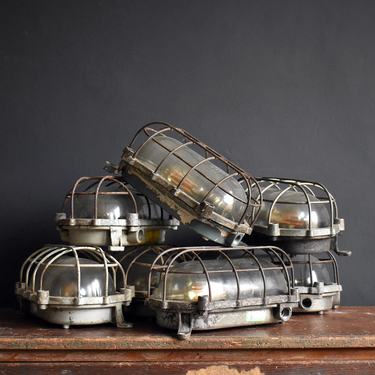 Vintage Industrial Bulkhead Lights 