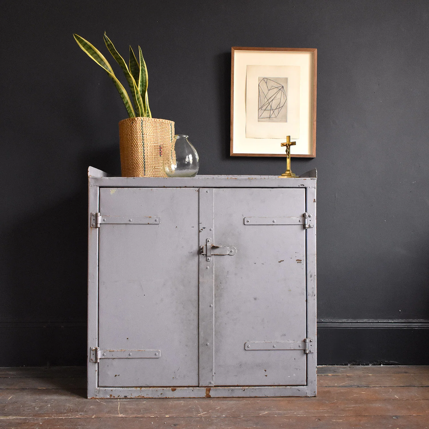 Lilac Metal Industrial Cabinet
