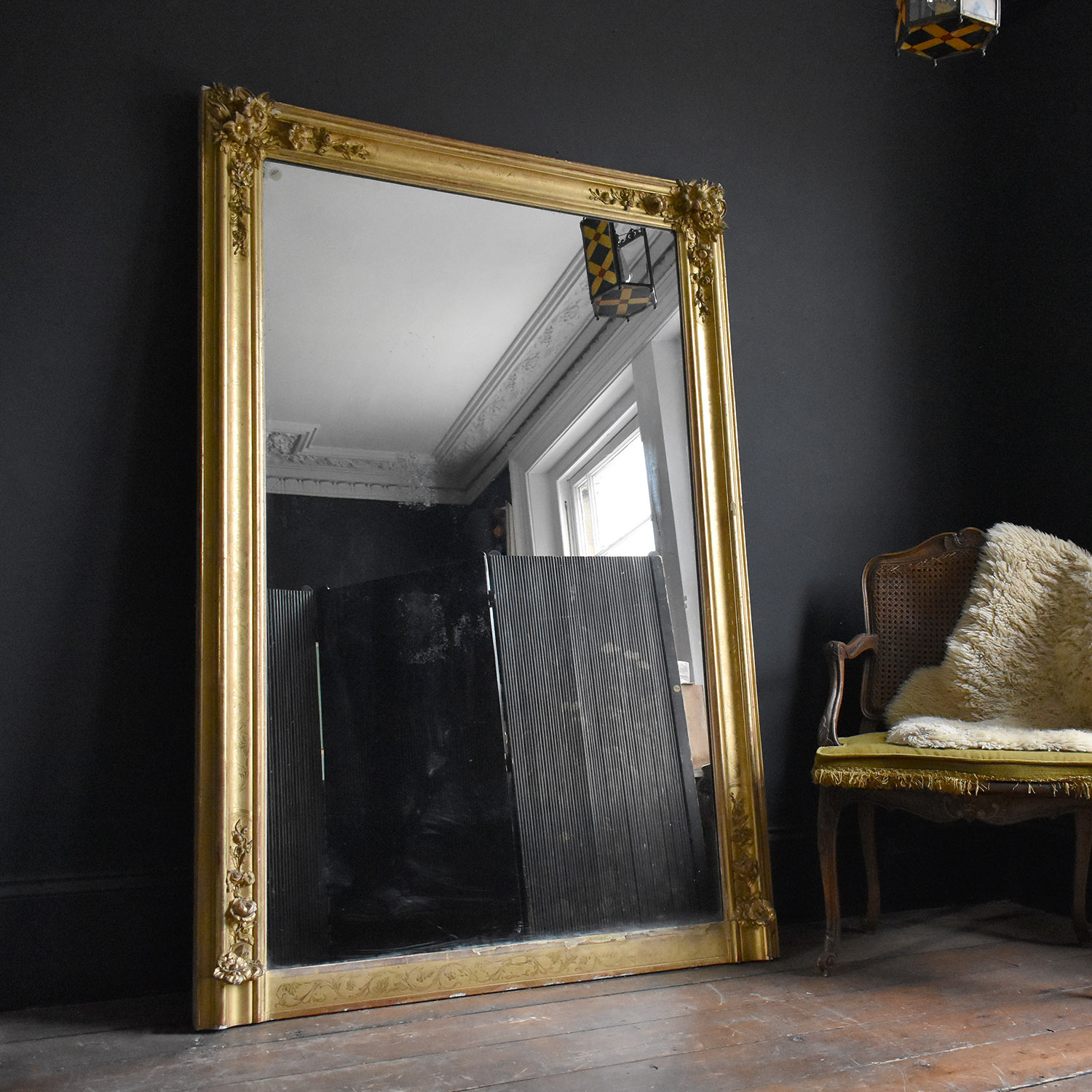 Impressive 19th Century French Gilt Mirror 