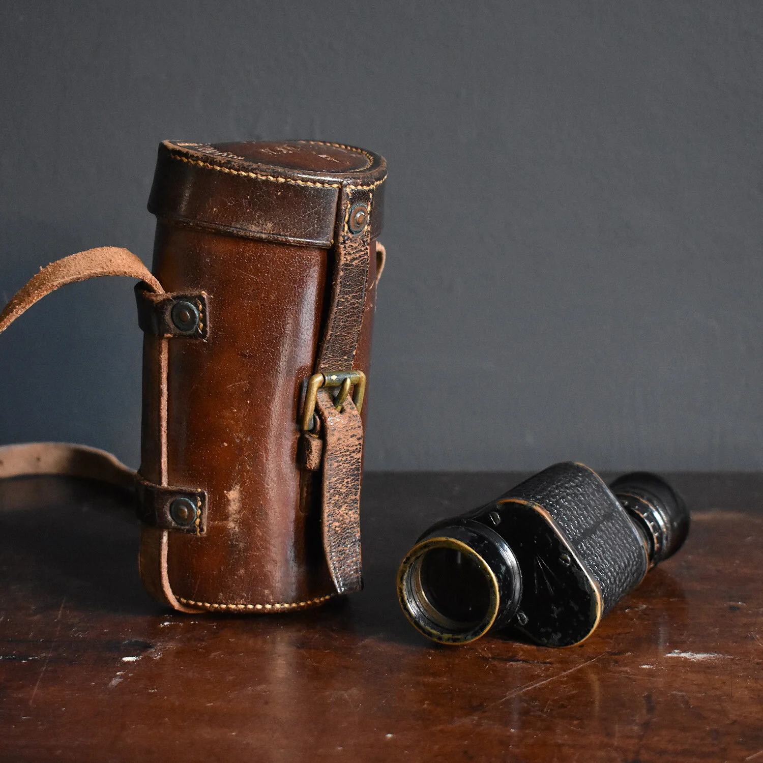 WWI Prismatic Monocular in Leather Case
