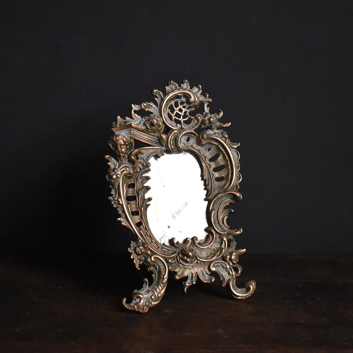 Small French Ormolu Table Mirror, 19th Century
