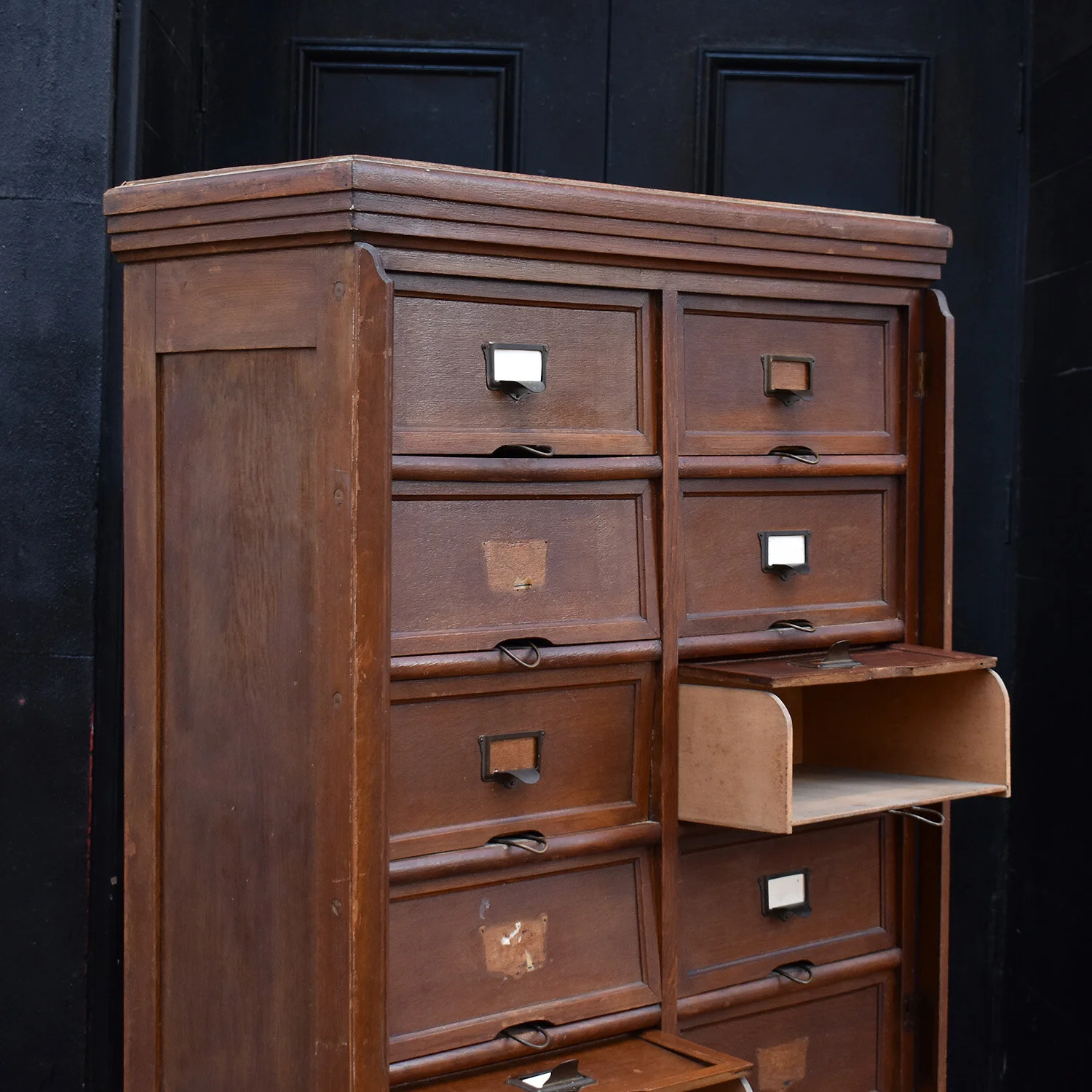 Tall Oak Bank of Post Office Drawers