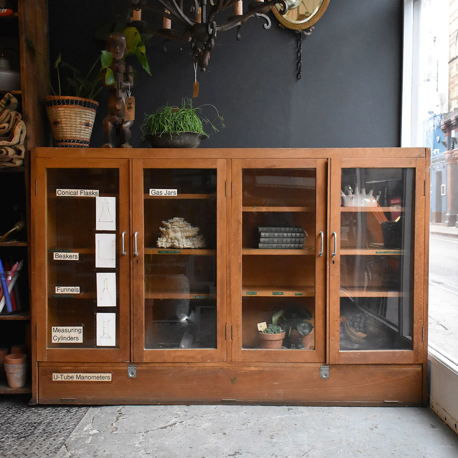 Vintage Glazed School Lab Cabinets