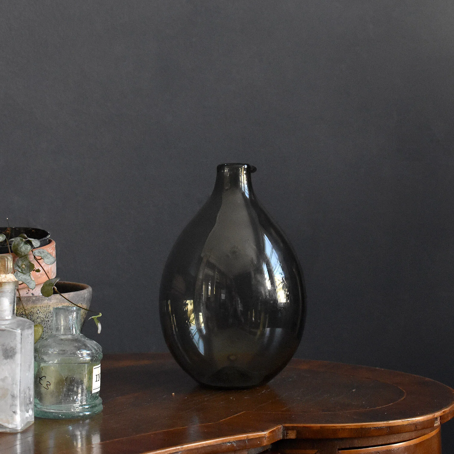 Smoked i401 'Bird Bottle' by Timo Sarpaneva for Iittala Glass