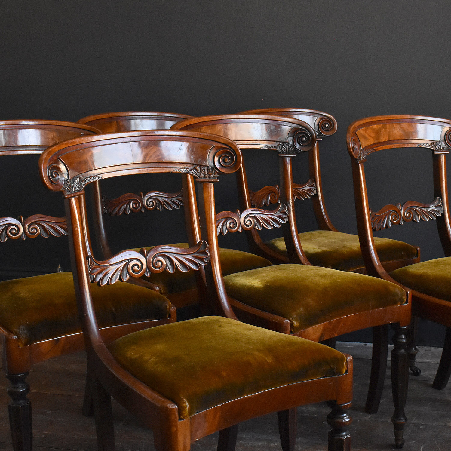 Set of Six Regency Dining Chairs, c.1820