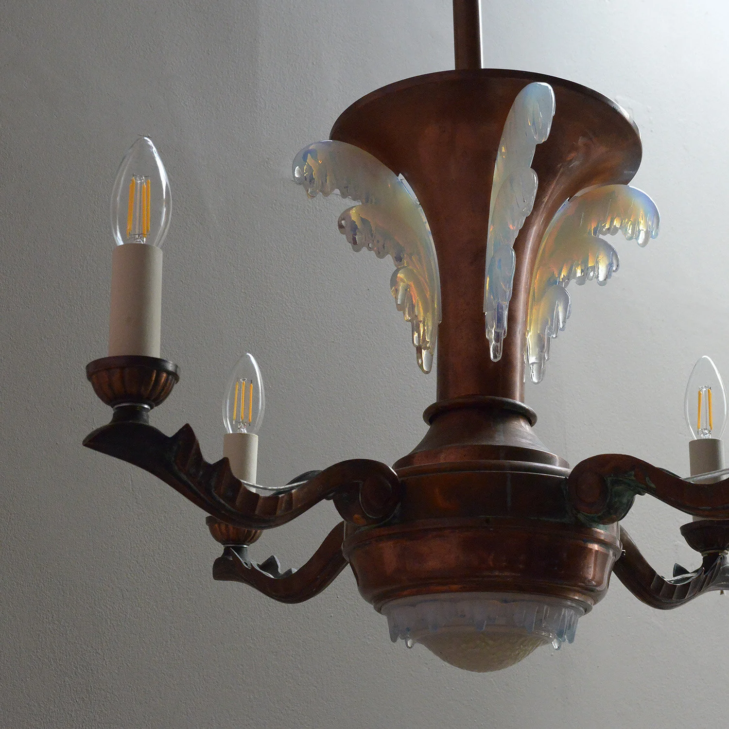 french-copper-and-opal-glass-chandelier--vintage-light-Ezan-hutt-decor-detail (Copy)