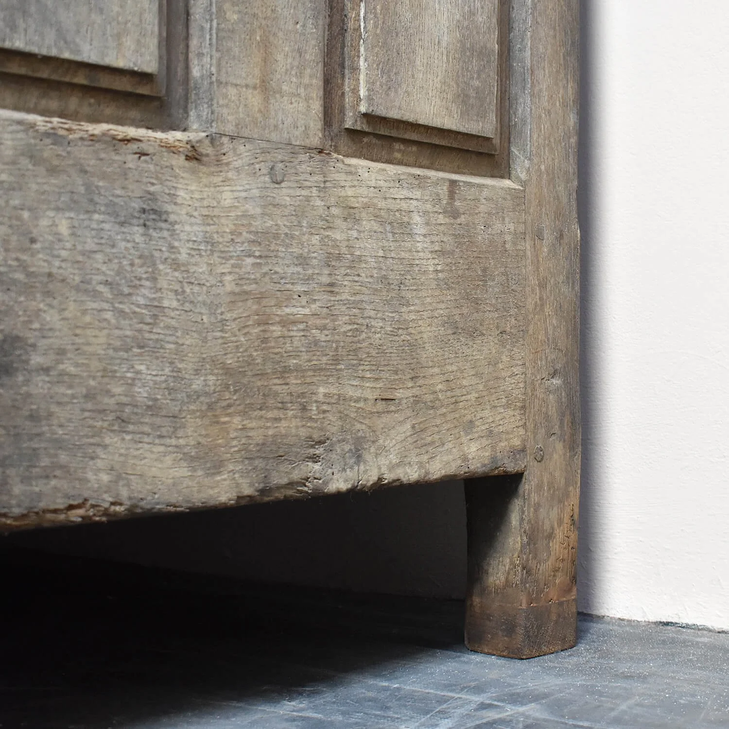 back foot 18th Century Bleached Oak Cupboard hutt decor