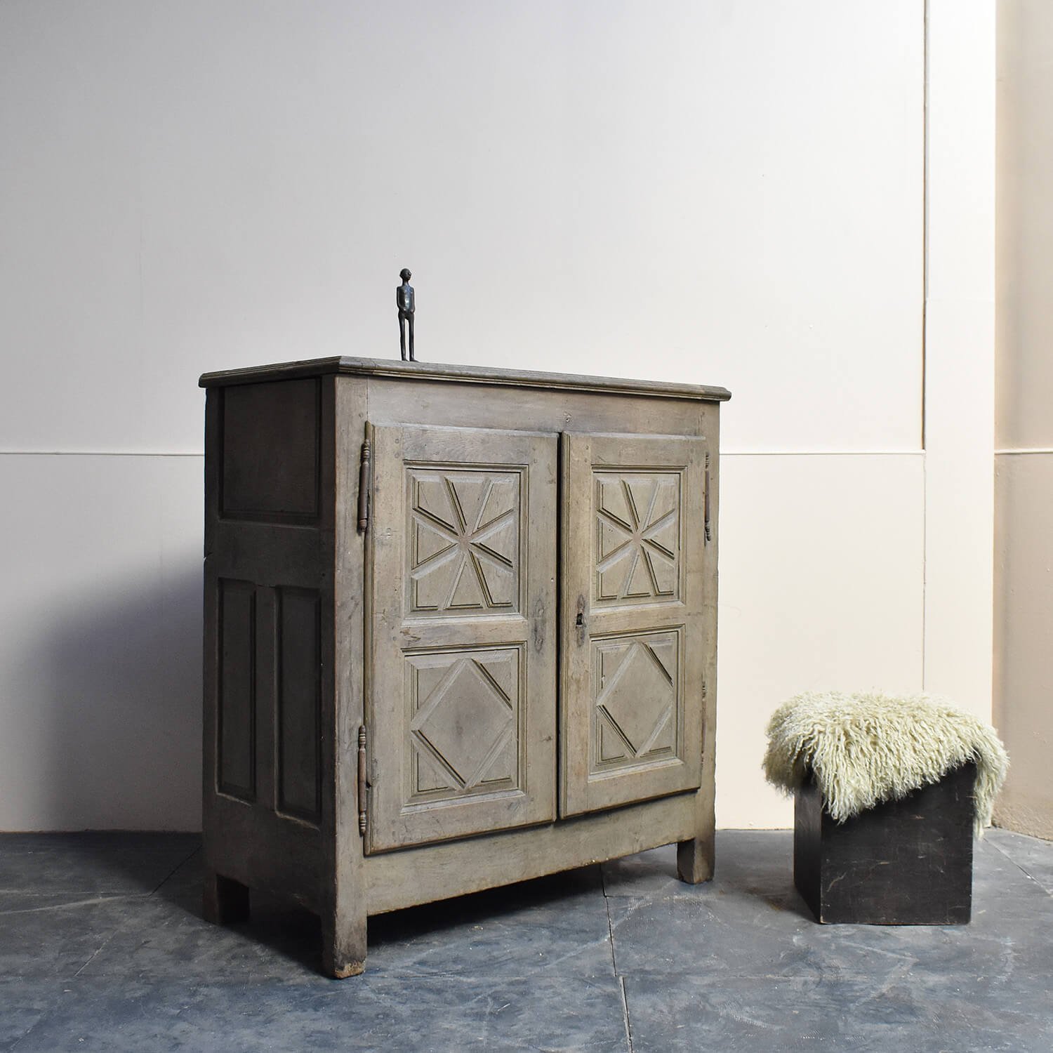 18th Century Bleached Oak Cupboard