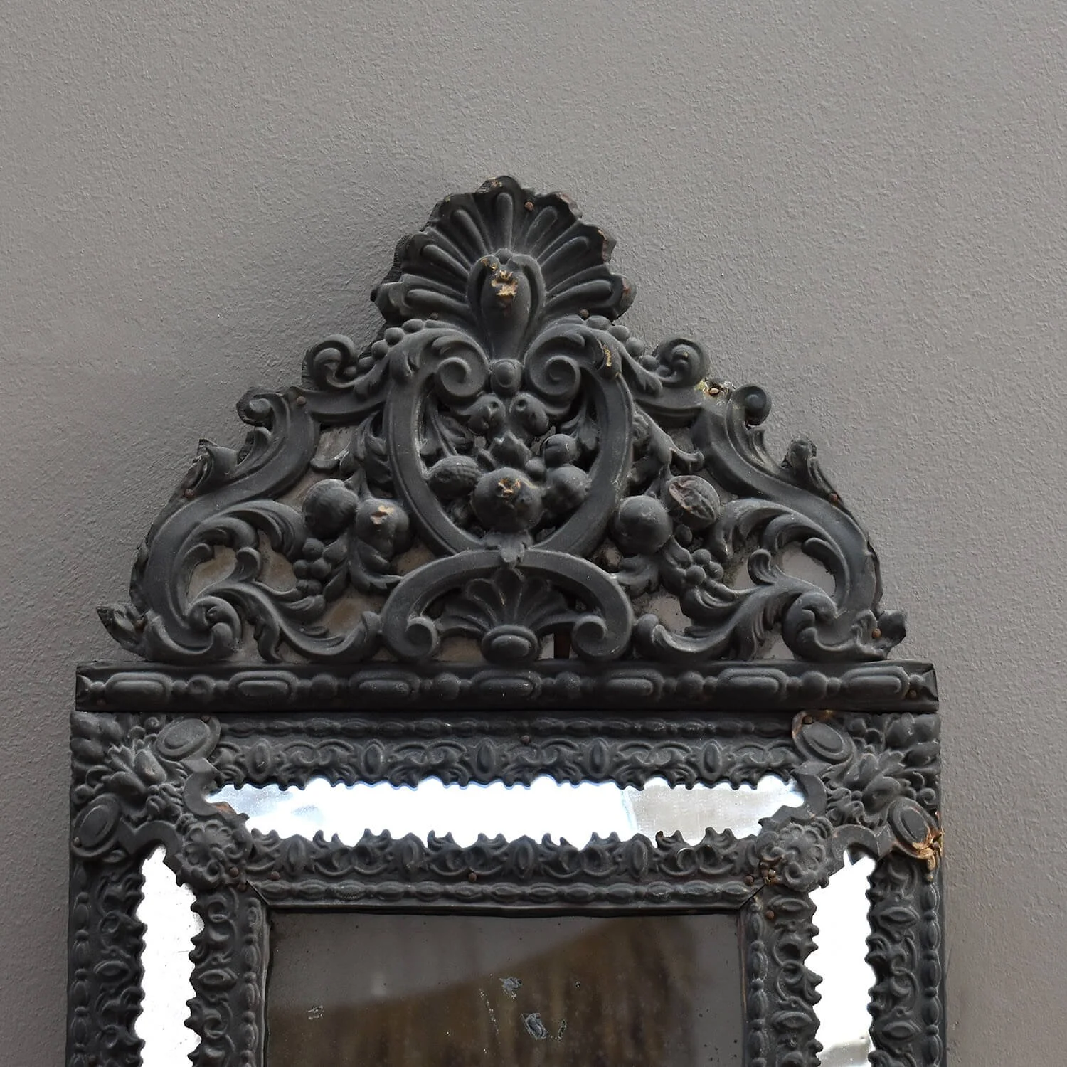 top 19th Century Repousse Cushion Mirror hutt decor bristol