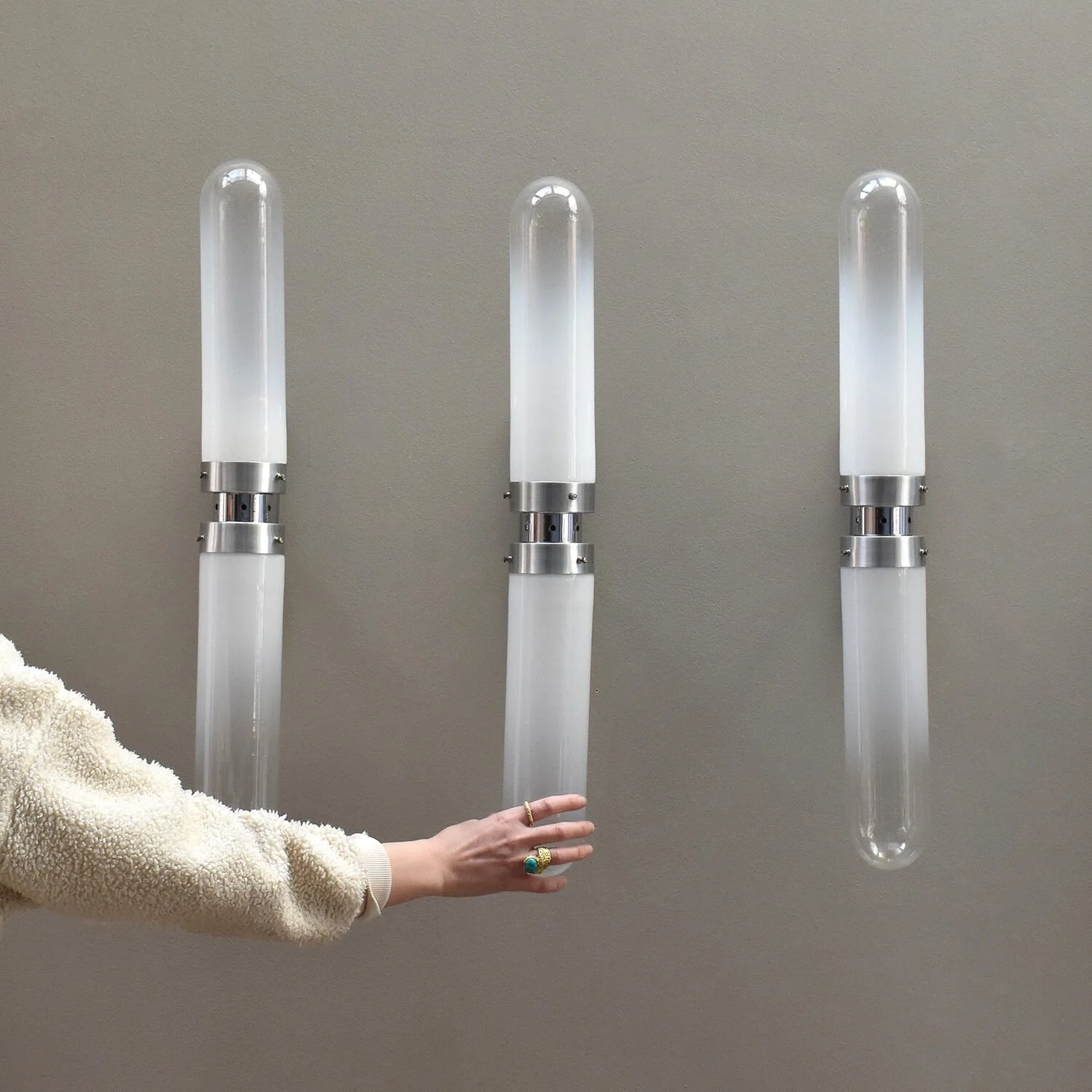 three Mid Century Italian Carlo Nason Mazzega Sconce Lights hutt decor bristol