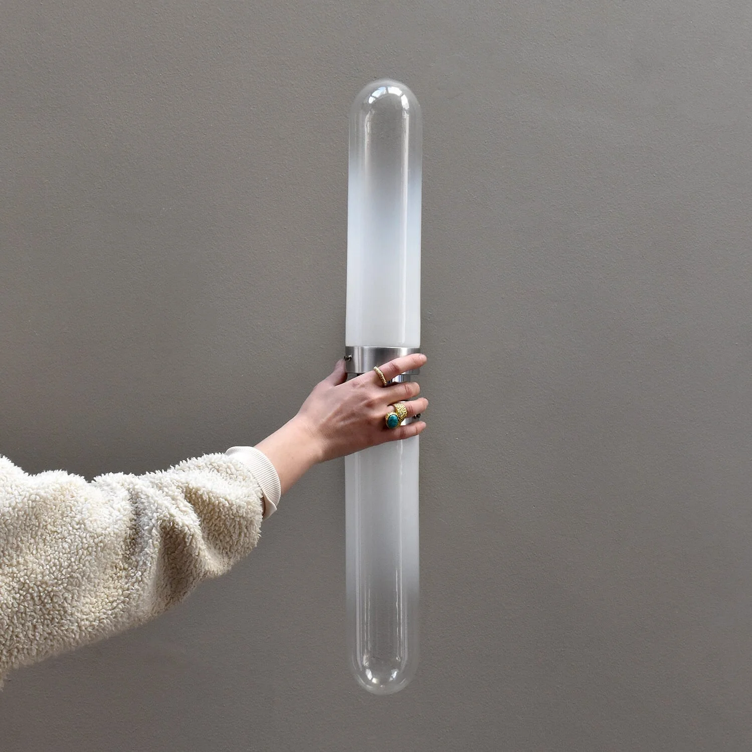 mollie riach arm holding Mid Century Italian Carlo Nason Mazzega Sconce Light hutt decor bristol