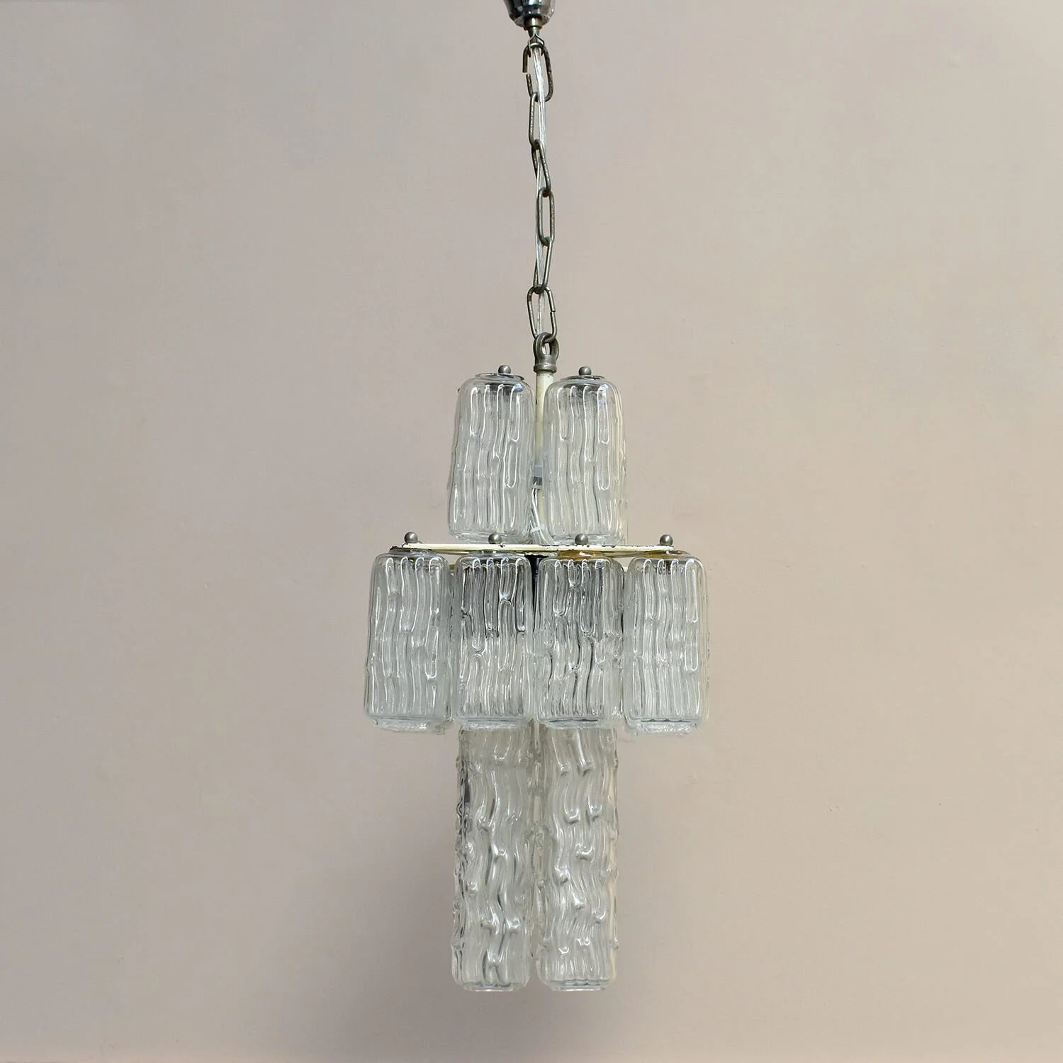 Mid Century Murano Corteccia Chandelier light hutt decor