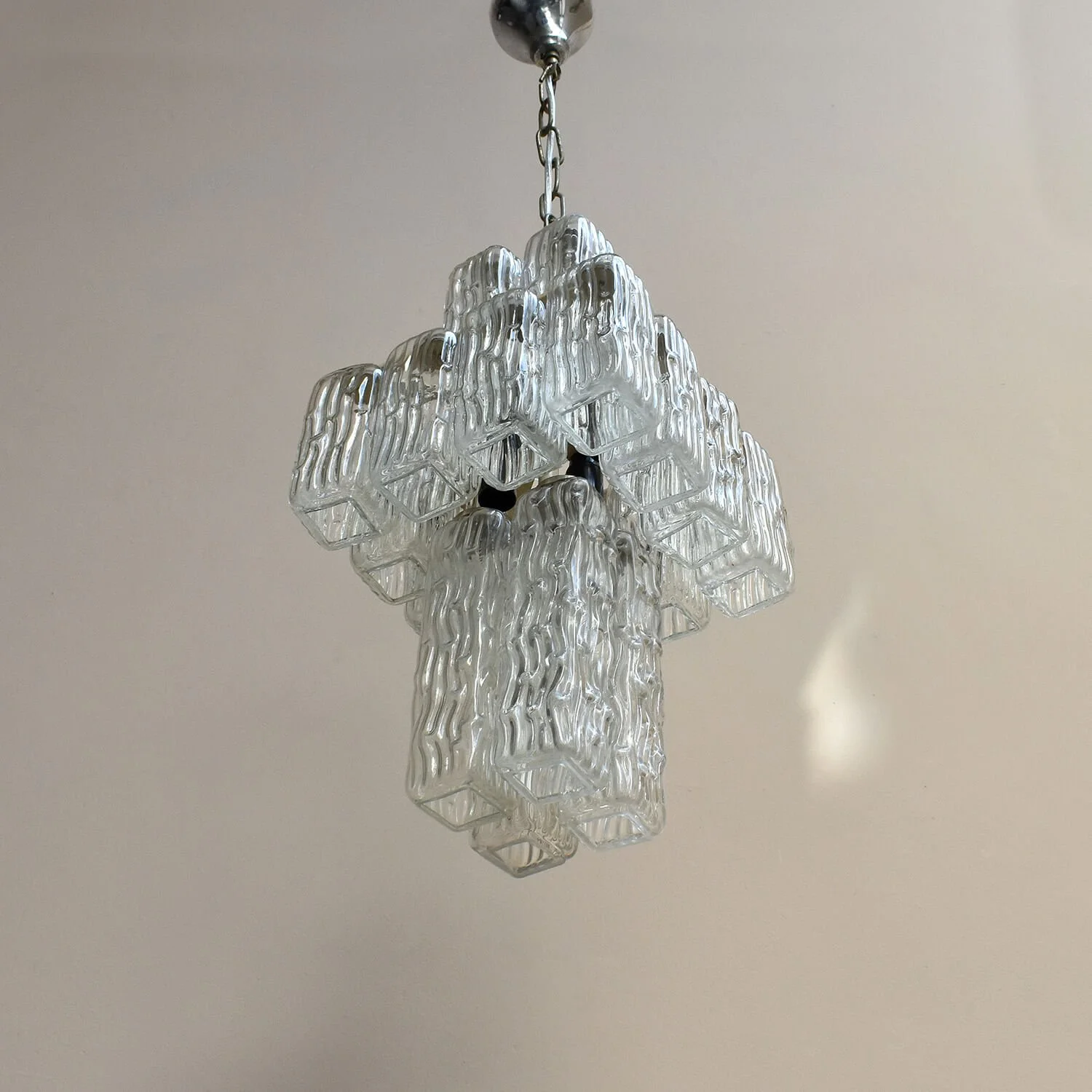 below Mid Century Murano Corteccia Chandelier light hutt decor