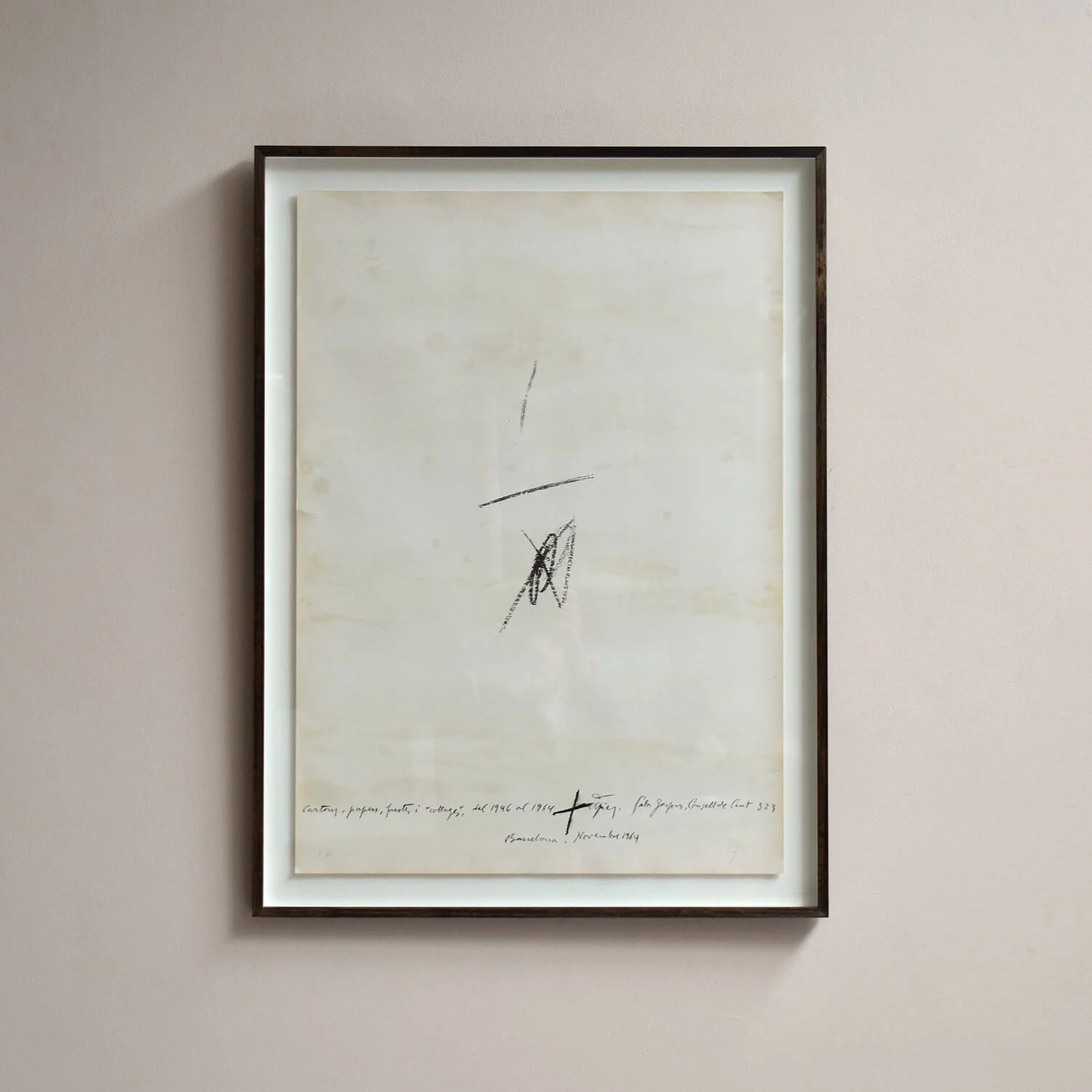 1964 Artist Proof Lithograph by Antoni Tàpies hutt decor bristol