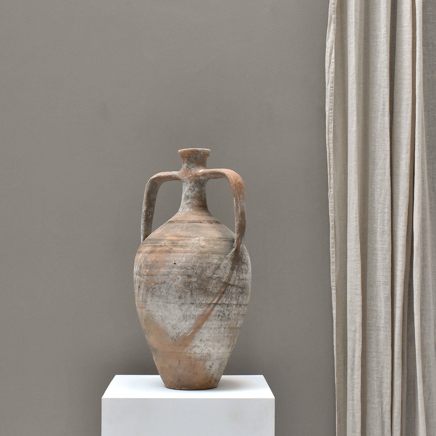 curtain Early 20th Century Amphora Pot hutt decor
